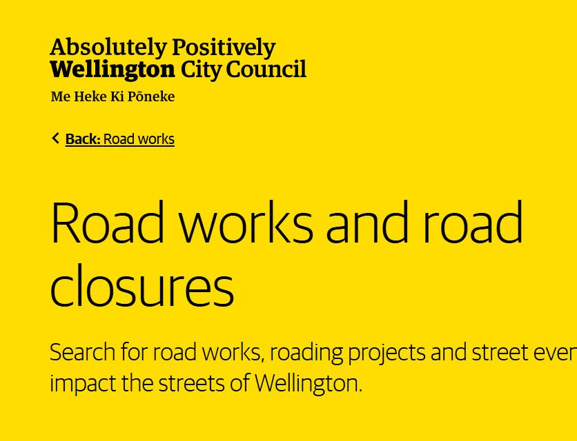 WCC Search Facility – Road Works in Murphy Street